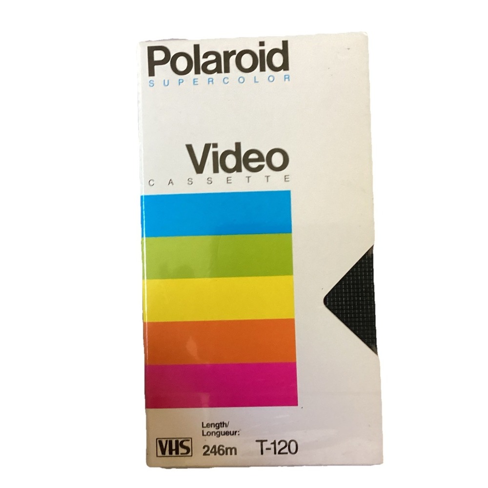 POLAROID SUPER COLOR (5) PACK VHS BLANK TAPES T-120 RECORDS FOR 6 HOURS (SEALED)